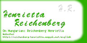 henrietta reichenberg business card